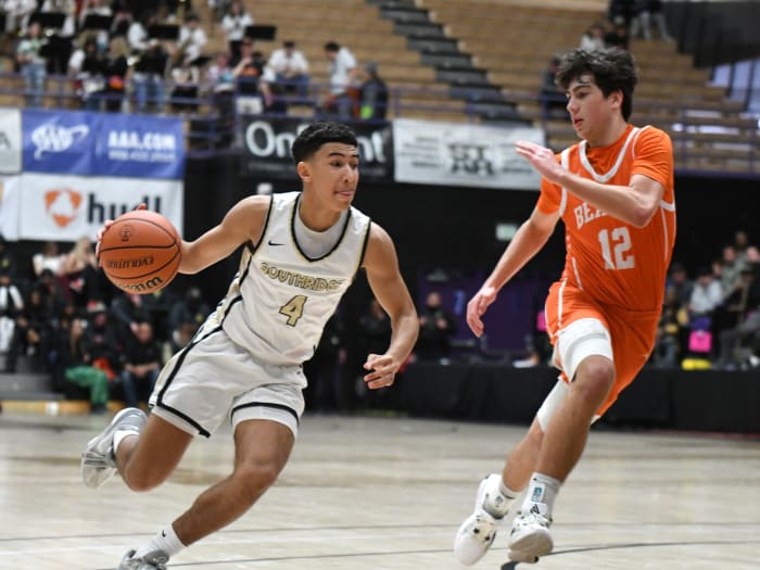 Beaverton Southridge 6A Oregon boys basketball quarterfinal 2024 Taylor Balkom 24